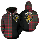 Cumming Hunting Modern Tartan Crest Zipper Hoodie - Half Of Me Style