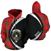 Ross Modern Tartan Crest Zipper Hoodie - Circle Style