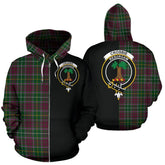 Crosbie Tartan Crest Zipper Hoodie - Half Of Me Style