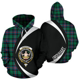 Urquhart Broad Red Ancient Tartan Crest Hoodie - Circle Style