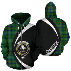 Cranstoun Tartan Crest Zipper Hoodie - Circle Style