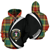 Buchanan Old Sett Tartan Crest Hoodie - Circle Style
