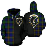 Gunn Modern Tartan Crest Zipper Hoodie - Half Of Me Style