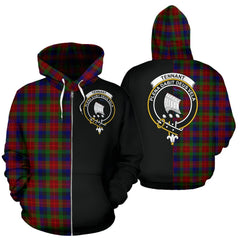 Tennant Tartan Crest Zipper Hoodie - Half Of Me Style