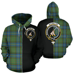MacMillan Hunting Ancient Tartan Crest Zipper Hoodie - Half Of Me Style