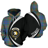 Stewart of Appin Hunting Ancient Tartan Crest Hoodie - Circle Style