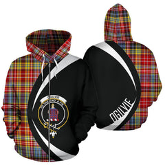 Ogilvie of Airlie Ancient Tartan Crest Zipper Hoodie - Circle Style