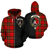 Brodie Modern Tartan Crest Zipper Hoodie - Half Of Me Style