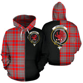 Moubray Tartan Crest Zipper Hoodie - Half Of Me Style
