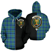 Falconer Tartan Crest Zipper Hoodie - Half Of Me Style