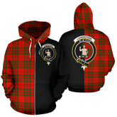 Livingstone Modern Tartan Crest Zipper Hoodie - Half Of Me Style