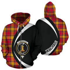 Scrymgeour Tartan Crest Zipper Hoodie - Circle Style
