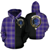 Ochterlony Tartan Crest Zipper Hoodie - Half Of Me Style