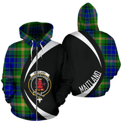 Maitland Tartan Crest Zipper Hoodie - Circle Style