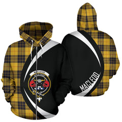 MacLeod of Lewis Ancient Tartan Crest Zipper Hoodie - Circle Style