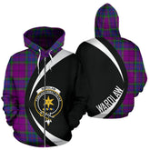 Wardlaw Modern Tartan Crest Zipper Hoodie - Circle Style