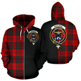 MacLeod of Raasay Tartan Crest Zipper Hoodie - Half Of Me Style