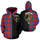 Galloway Red Tartan Crest Zipper Hoodie - Half Of Me Style