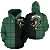 Ross Hunting Ancient Tartan Crest Zipper Hoodie - Half Of Me Style