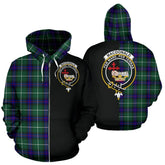 MacDonald of the Isles Hunting Modern Tartan Crest Zipper Hoodie - Half Of Me Style