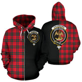 Drummond Modern Tartan Crest Zipper Hoodie - Half Of Me Style