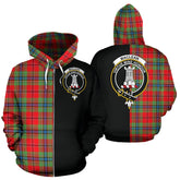 MacLean of Duart Modern Tartan Crest Zipper Hoodie - Half Of Me Style