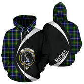 MacNeill of Barra Modern Tartan Crest Zipper Hoodie - Circle Style