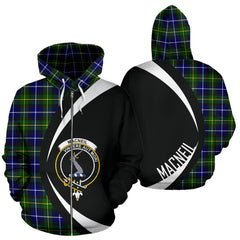 MacNeill of Barra Modern Tartan Crest Zipper Hoodie - Circle Style