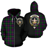 Urquhart Modern Tartan Crest Zipper Hoodie - Half Of Me Style