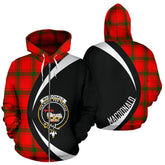 MacDonald of Sleat Tartan Crest Zipper Hoodie - Circle Style