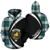 Campbell Dress Tartan Crest Zipper Hoodie - Circle Style