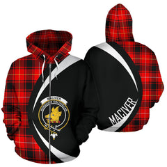 MacIver Modern Tartan Crest Zipper Hoodie - Circle Style