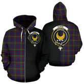 Durie Tartan Crest Zipper Hoodie - Half Of Me Style