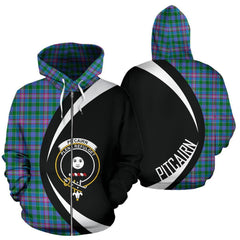 Pitcairn Hunting Tartan Crest Zipper Hoodie - Circle Style