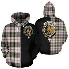 MacPherson Dress Ancient Tartan Crest Zipper Hoodie - Half Of Me Style