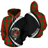 Moncrieffe Tartan Crest Zipper Hoodie - Circle Style