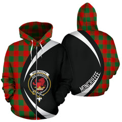 Moncrieffe Tartan Crest Zipper Hoodie - Circle Style