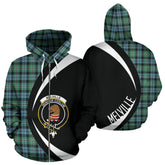 Melville Tartan Crest Zipper Hoodie - Circle Style
