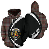 Nicolson Hunting Weathered Tartan Crest Zipper Hoodie - Circle Style
