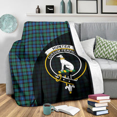 Hunter Ancient Tartan Crest Blanket - 3 Sizes