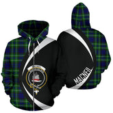 MacNeil of Colonsay Modern Tartan Crest Zipper Hoodie - Circle Style