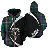 MacRae Hunting Modern Tartan Crest Zipper Hoodie - Circle Style