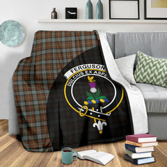 Fergusson Weathered Tartan Crest Blanket - 3 Sizes