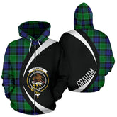 Graham of Menteith Modern Tartan Crest Zipper Hoodie - Circle Style
