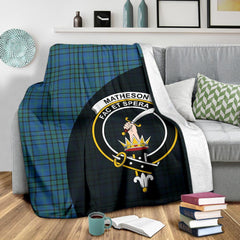 Matheson Hunting Ancient Tartan Crest Blanket Wave Style