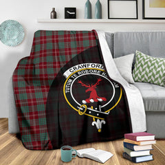 Crawford Modern Tartan Crest Blanket Wave Style