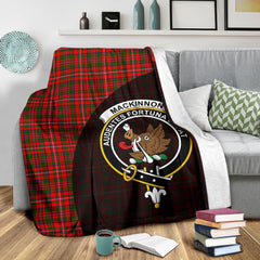 MacKinnon Modern Tartan Crest Blanket Wave Style