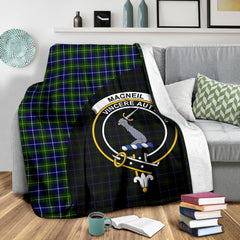 MacNeill of Barra Modern Tartan Crest Blanket Wave Style