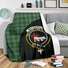 MacDonald Lord of the Isles Hunting Tartan Crest Blanket Wave Style