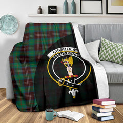 Chisholm Hunting Ancient Tartan Crest Blanket Wave Style